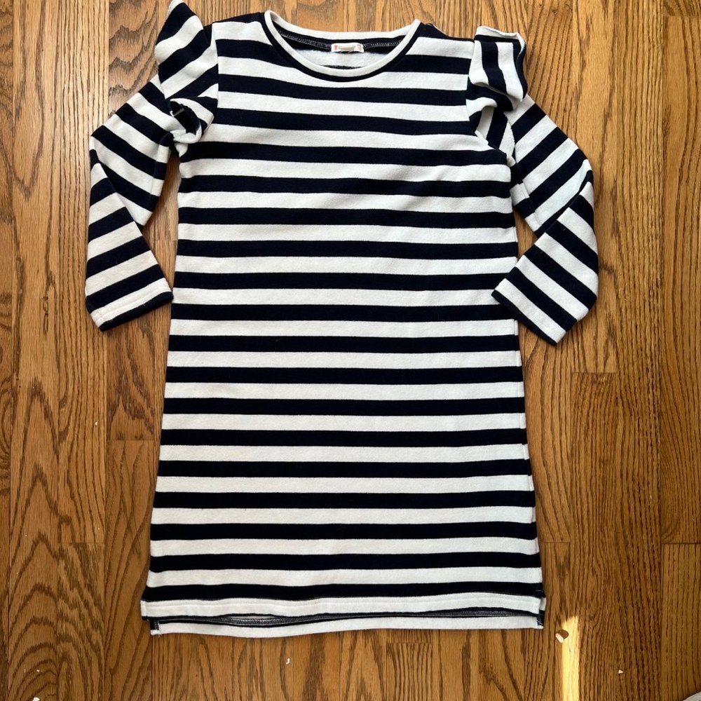 Crewcuts Navy and White Stripe Dress